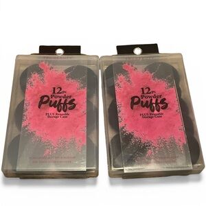 Set of 2 12 Piece Tru Beauty Powder Puffs